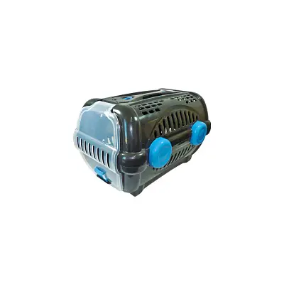 Caixa de Transporte Furacão Pet Luxo Preto Com Azul N3