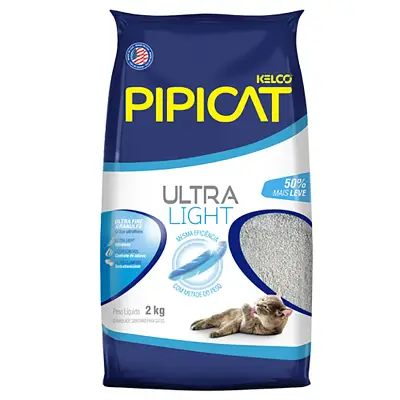 Areia Higiênica Pipcat Ultra Light 2kg