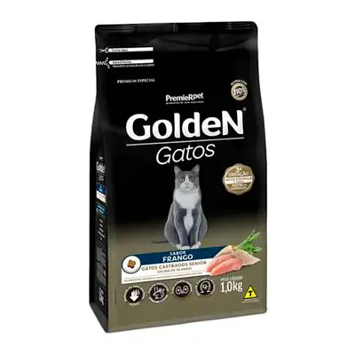 Ração Premier Golden Gatos Castrados Sênior +10 Anos Frango 1kg