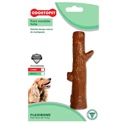 Brinquedo Mordedor Flexibone Tronco Cães Até 15kg Odontopet