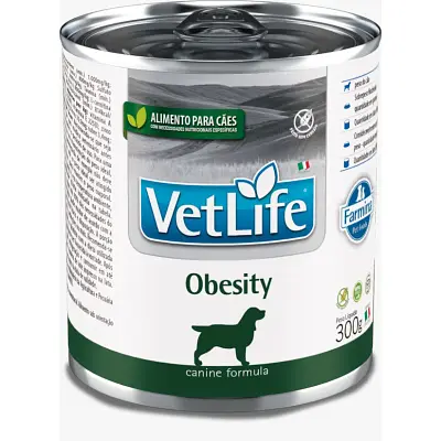 Ração Úmida Vet Life Cães Adultos Obesity Lata 300gr