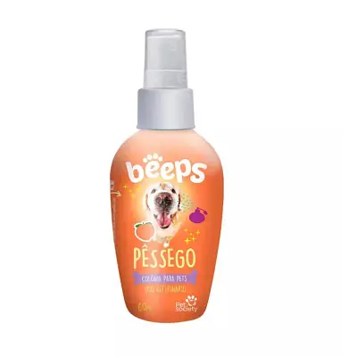 Colônia Beeps Pêssego Pet Society 60ml
