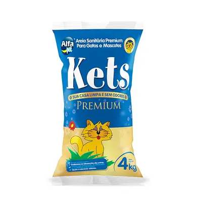 Areia Higiênica Kets Premium Gatos 4kg