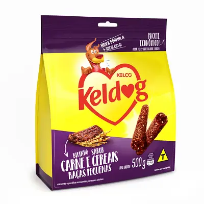 Bifinho Kelco Keldog Criadores Sabor Carne e Cereais Raças Pequenas 500g