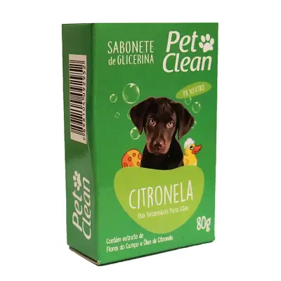 Sabonete Citronela Pet Clean 80g