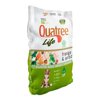 Ração Quatree Life Cães Filhotes Raças Médias e Grandes Frango e Arroz - 3kg