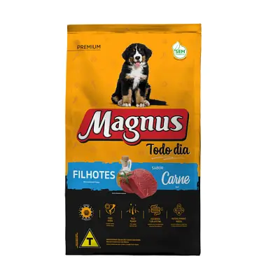 Ração Magnus Premium Cães Todo Dia Filhotes Carne 3kg
