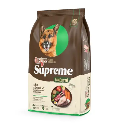 Ração Quatree Supreme Cães Sênior +7 Raças Médias e Grandes Cordeiro e Frango 15kg