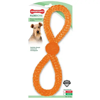 Brinquedo Mordedor Flexibone Dupla Argola Cães Odontopet