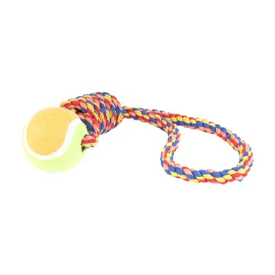 Brinquedo Cães The Pets Puxador Corda C/Bola De Tenis