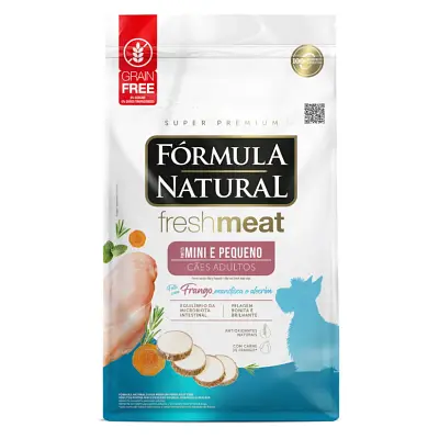 Ração Fórmula Natural Cães Fresh Meat Adulto Raças Mini e Pequenas Sabor Frango, Mandioca e Alecrim 2,5kg