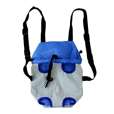 Bolsa São Pet Frontal Algodão Azul N1