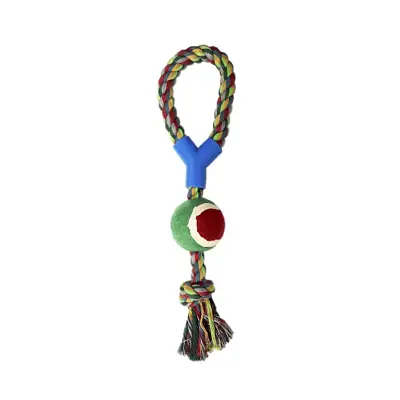 Brinquedo Mordedor Forca Com Bola De Tênis Chalesco