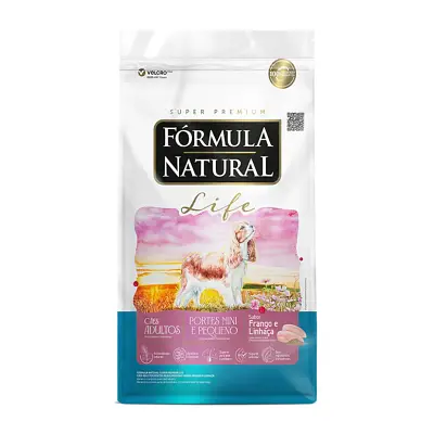 Ração Fórmula Natural Cães Adultos Raças Mini e Pequenas Sabor Frango e Linhaça 1kg