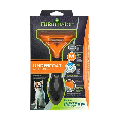 Escova Furminator New Médio Cães Pelo Longo