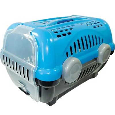 Caixa de Transporte Furacão Pet Luxo Azul N1