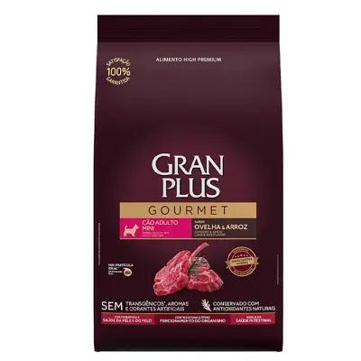 Ração Gran Plus Gourmet Cães Adultos Mini Ovelha e Arroz 10,1kg