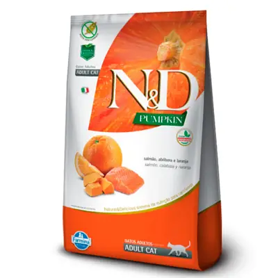 Ração N&D Pumpkin Gatos Adultos Salmão, Abobora e Laranja 400g