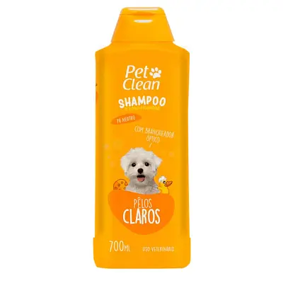 Shampoo Pelos Claros Cães e Gatos Pet Clean 700ml