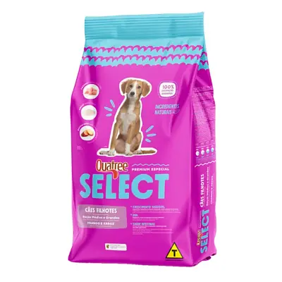 Ração Quatree Select Cães Filhotes Raças Médias e Grandes Frango e Arroz - 15kg