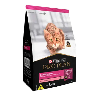 Ração Nestlé Purina Gatos Pro Plan Adultos Castrados Sterilized Salmao 7,5kg