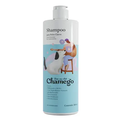 Shampoo Cães Chamego Pelos Claros 500ml