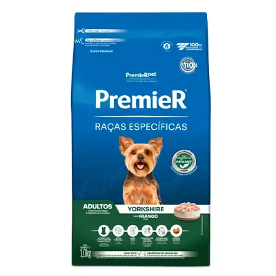 Ração Premier Raças Específicas Cães Adultos Yorkshire Frango 1kg