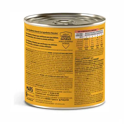 Ração Úmida Pedigree Cães Filhotes Patê Carne E Frango Lata 280g