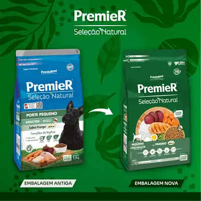 Ração Premier Seleção Natural Cães Adultos Raças Pequenas Frango 1kg