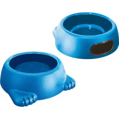 Comedouro Gatos Furacão Pet Plástico Glamour Azul 500ml