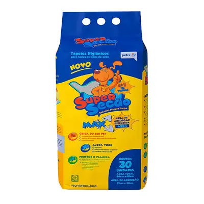 Tapete Higiênico Petix Super Secão Max Cães com 30 Unidades