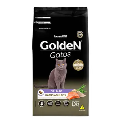 Ração Premier Golden para Gatos Adultos Salmão 1kg