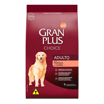 Ração Gran Plus Choice Cães Adultos Frango e Carne 10,1kg