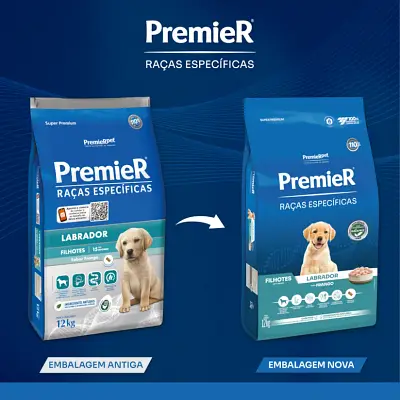 Ração Premier Raças Específicas Labrador Cães Filhotes Frango 12kg