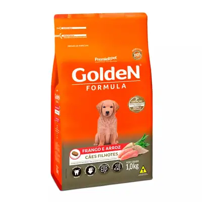 Ração Premier Golden Fórmula Cães Filhotes de Porte Médio e Grande Frango e Arroz 1kg