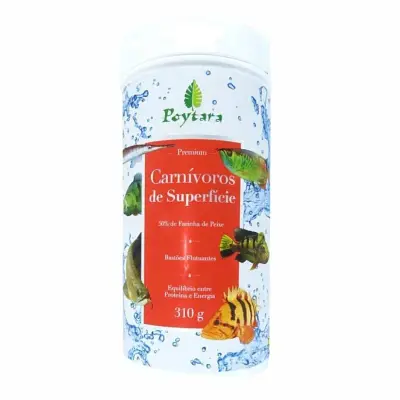 Ração Para Peixes Carnívoros de Superfície Poytara 310g