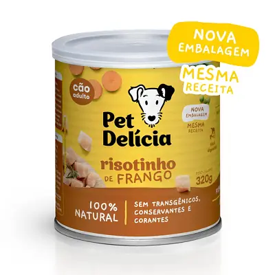 Ração Úmida Pet Delícia Cães Risotinho de Frango 320g