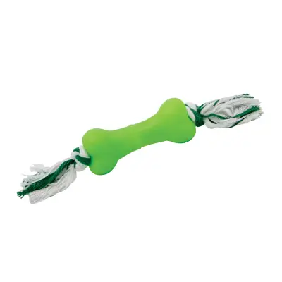 Brinquedo Cães Lcm Borracha Osso com Corda 230 mm