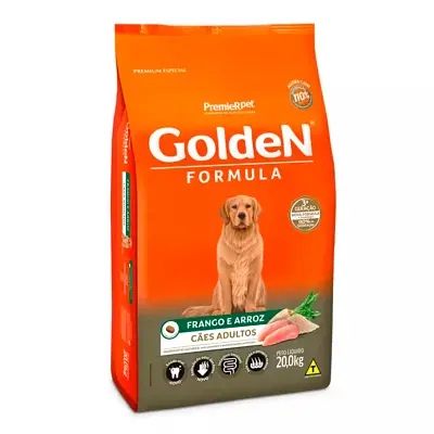 Ração Premier Golden Fórmula Cães Adultos Frango e Arroz 20kg