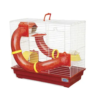 Gaiola Hamster Tubos 3 andares Bragança Vermelho GR158