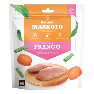 Bifinho Para Cães Maskoto Frango, Vagem e Cenoura 300g
