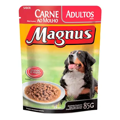Ração Úmida Magnus Cães Adultos Carne Sachê 85g