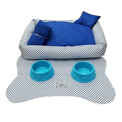 Kit Cama Caminha Cachorro 6 Peças Para Macho