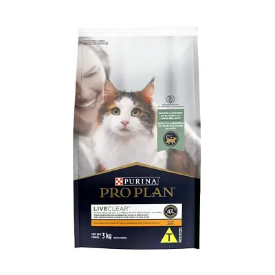 Ração Nestlé Purina Gatos Pro Plan Adultos Cat Live Clear 3kg