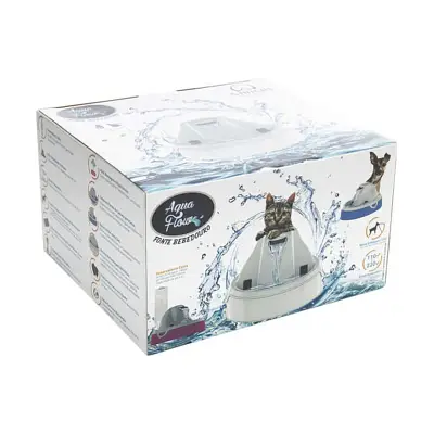 Fonte Bebedouro Amicus Aqua Flow Vermelho e Branco Bivolt