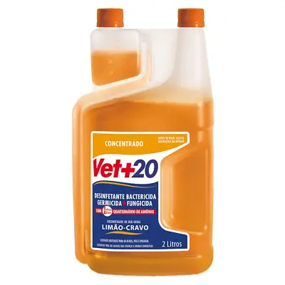 DESINFETANTE BACTERICIDA CONCENTRADO VET+20 LIMAO-CRAVO 2L