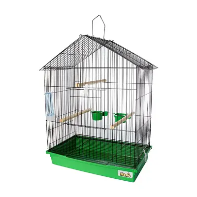 Gaiola Para Calopsita Teto Aramado Jel Plast Black/Verde
