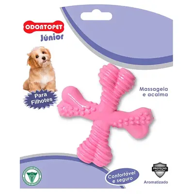 Brinquedo Mordedor Spinner Filhotes Rosa Odontopet