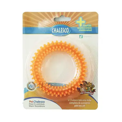 Brinquedo Mordedor Argola Laranja Chalesco
