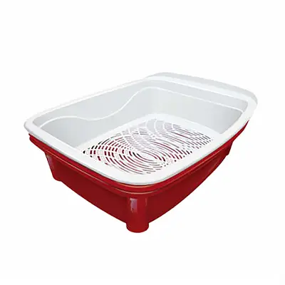 Banheira Gato Higiênica Furacão Pet Classic Plus Vermelha